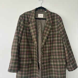 Aritzia Green and Pink Blazer Relaxed Fit
